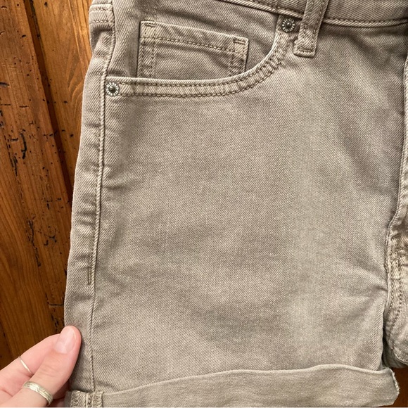 Taupe High Rise Shorts - Picture 5 of 8